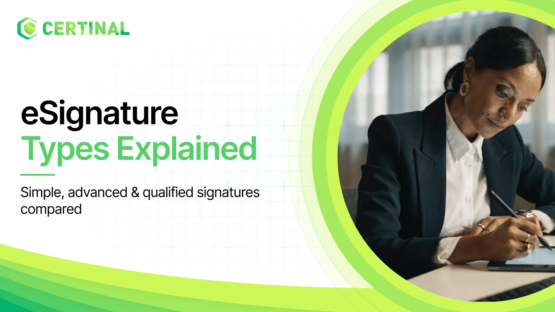 Types of electronic signatures: Simple electronic signatures (SES), Advanced electronic signatures( AES) and Qualified electronic signatures (QES)