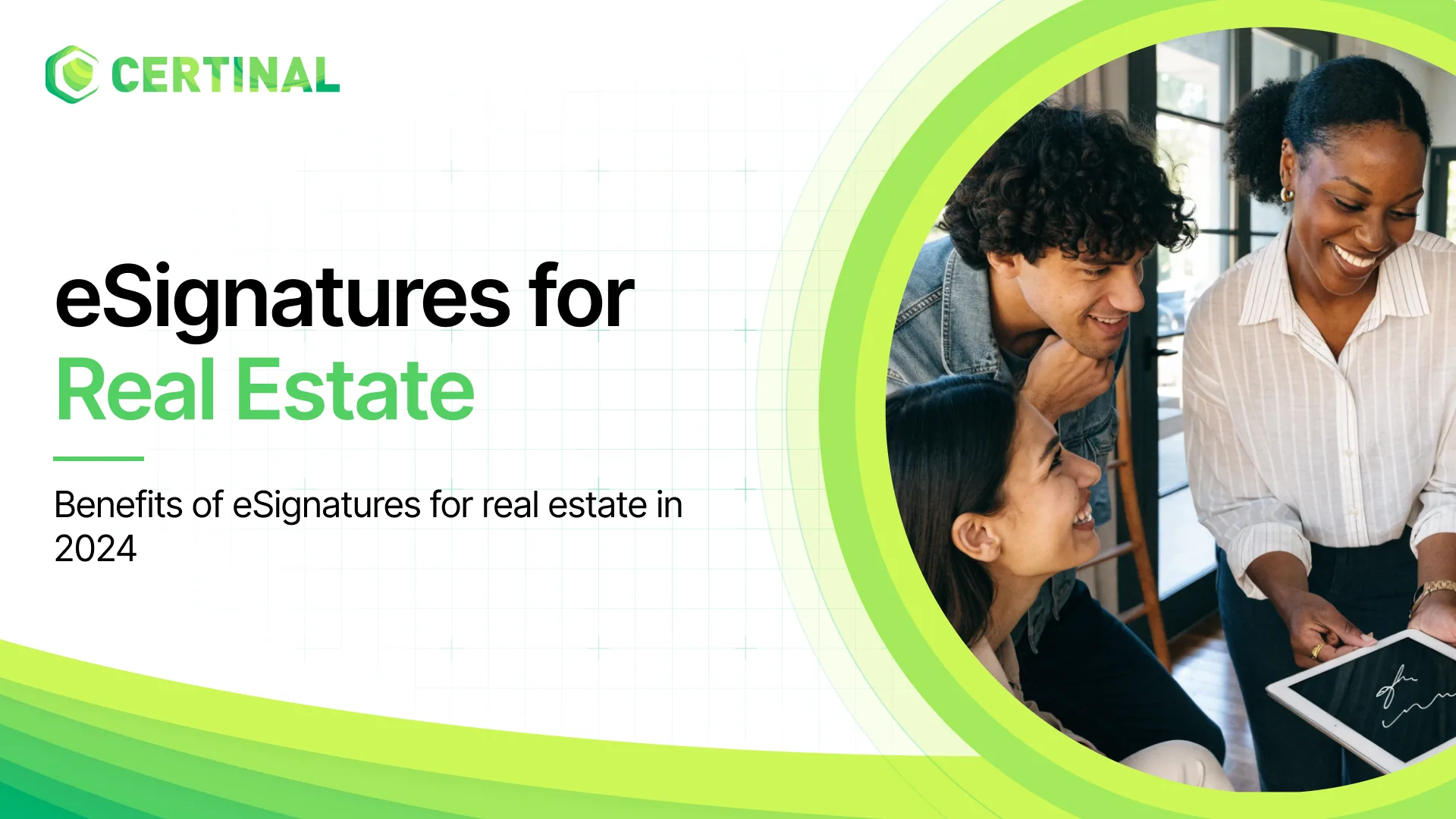 Man closing deal fasters by using esignatures for real estate