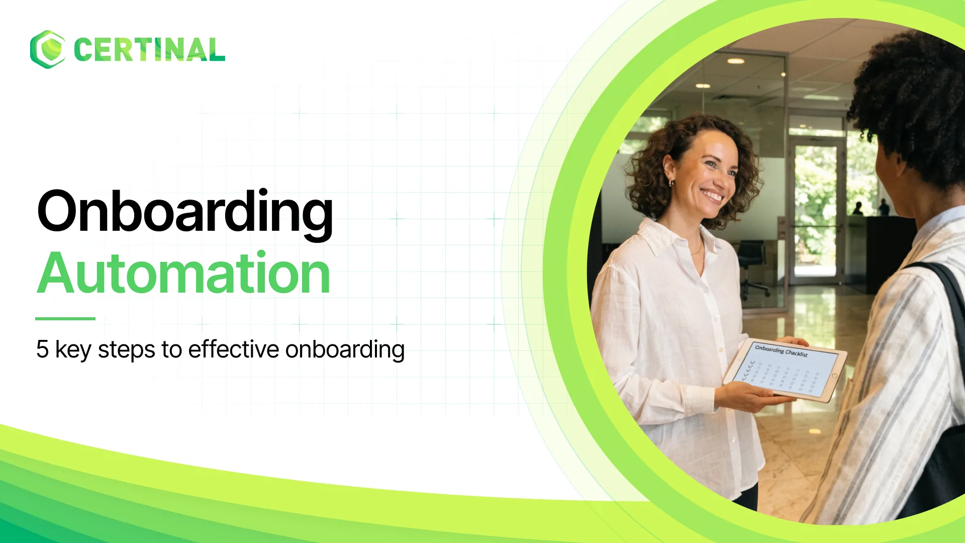 HR welcoming new employee after conducting onboarding automation