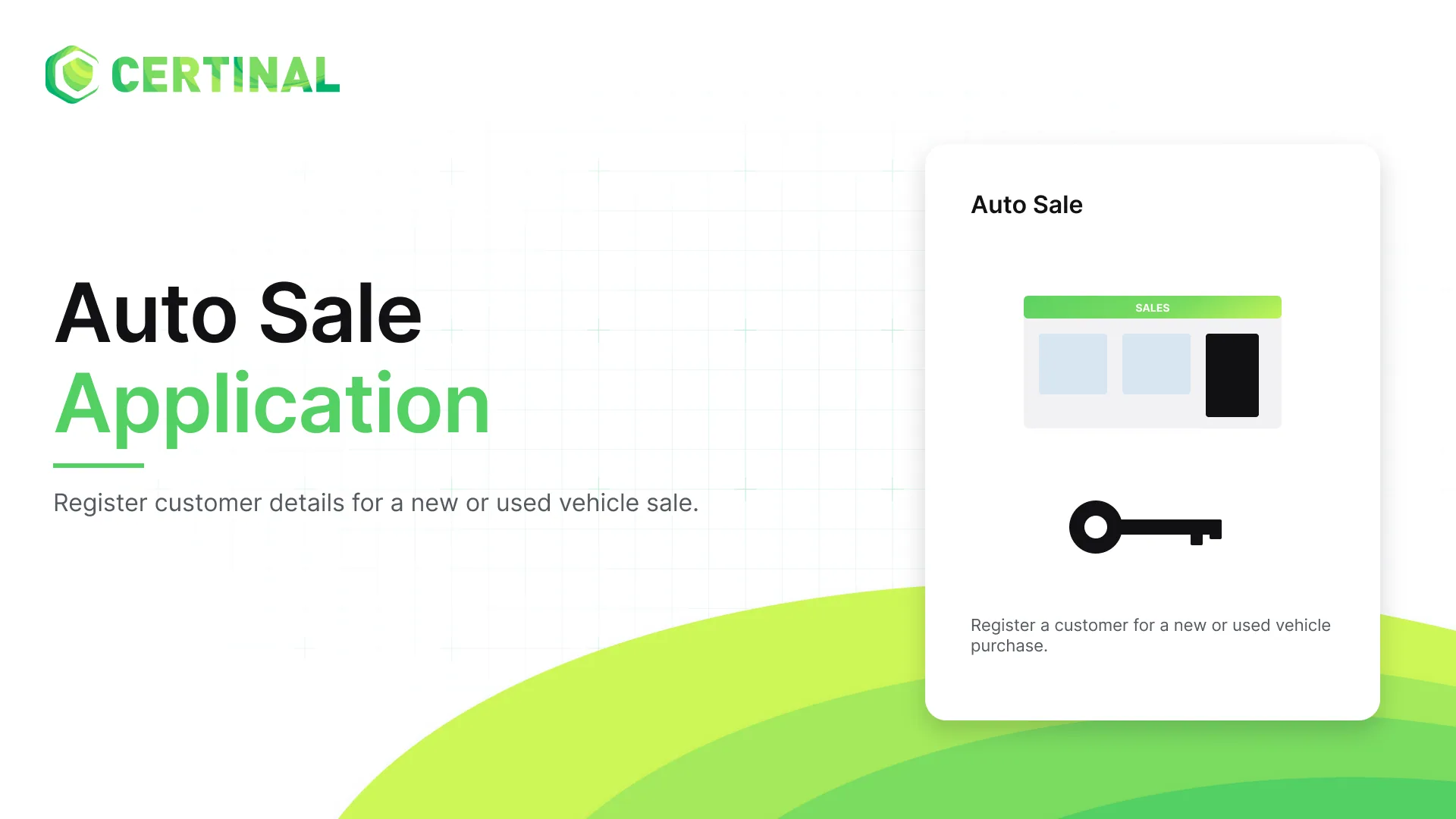 Auto Sale Customer Application Form