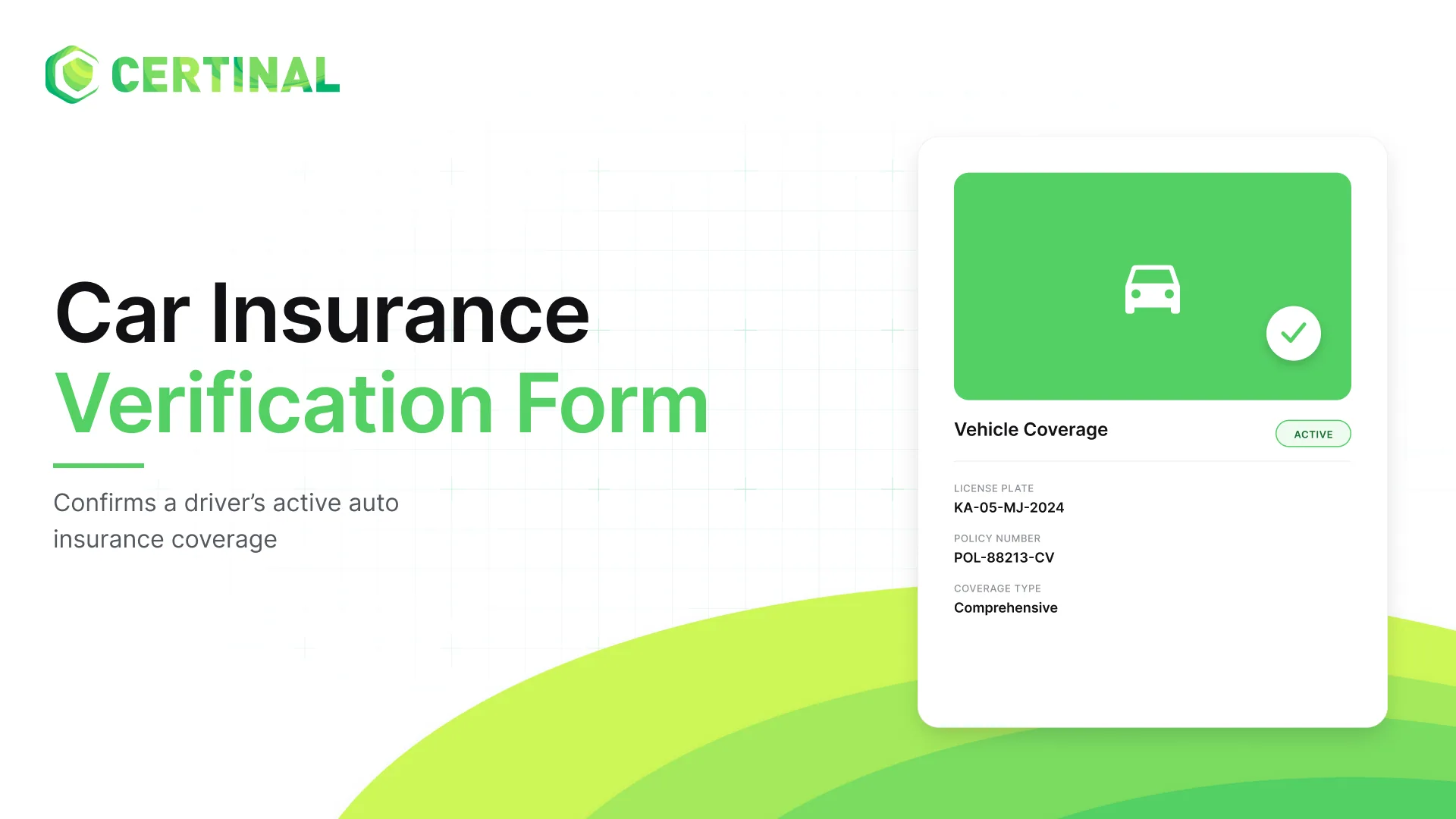 Car Insurance Verification Form
