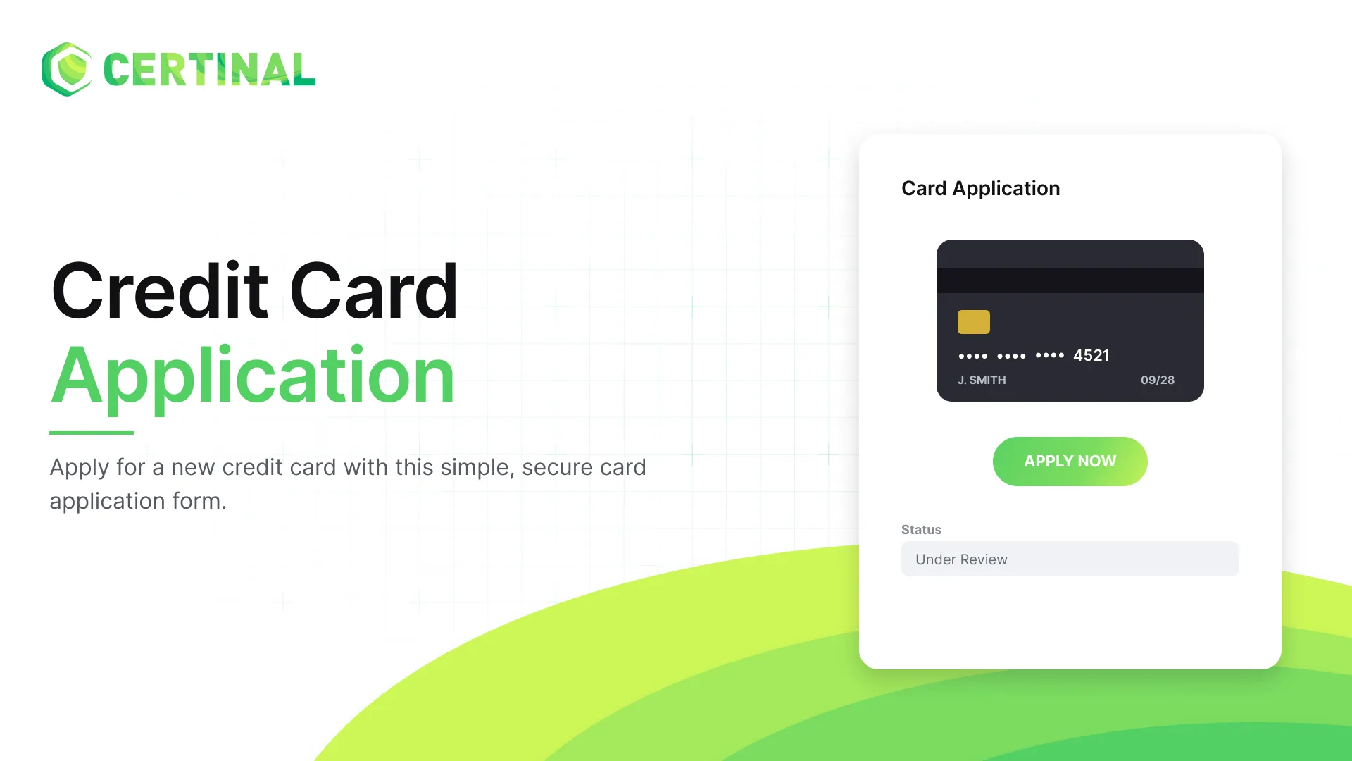 Credit Card Application Form