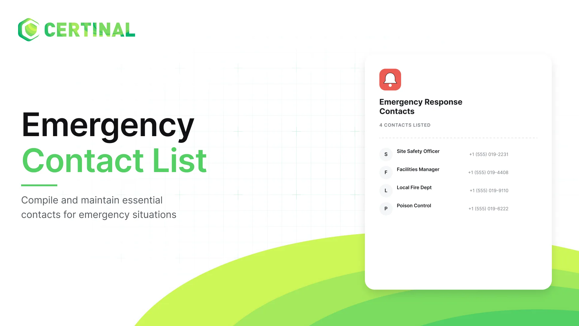 Emergency Response Contact List Form