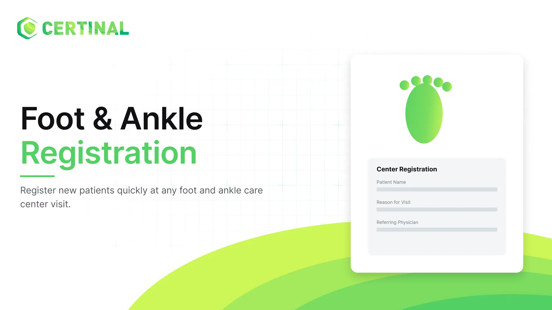 Foot and Ankle Care Center Registration Form