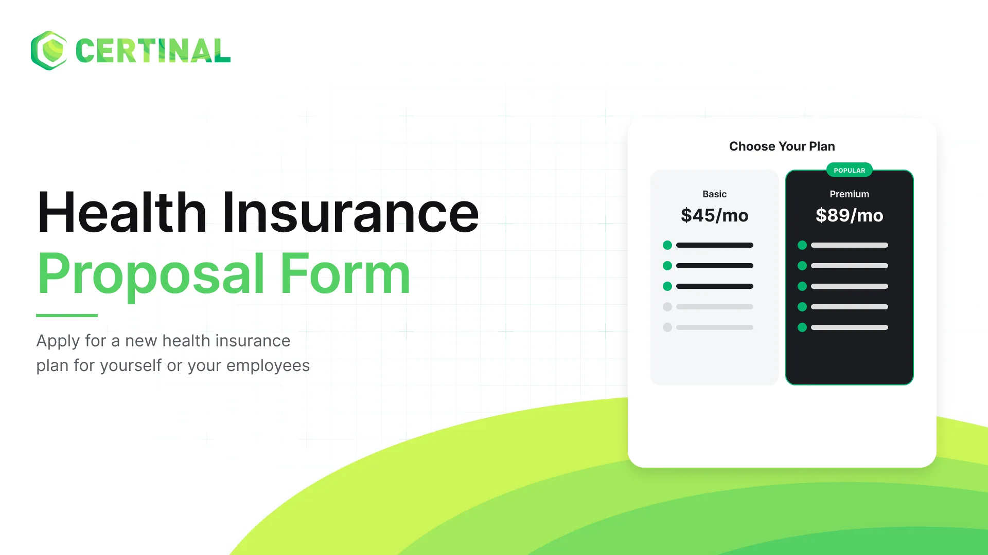 Health Insurance Proposal Form