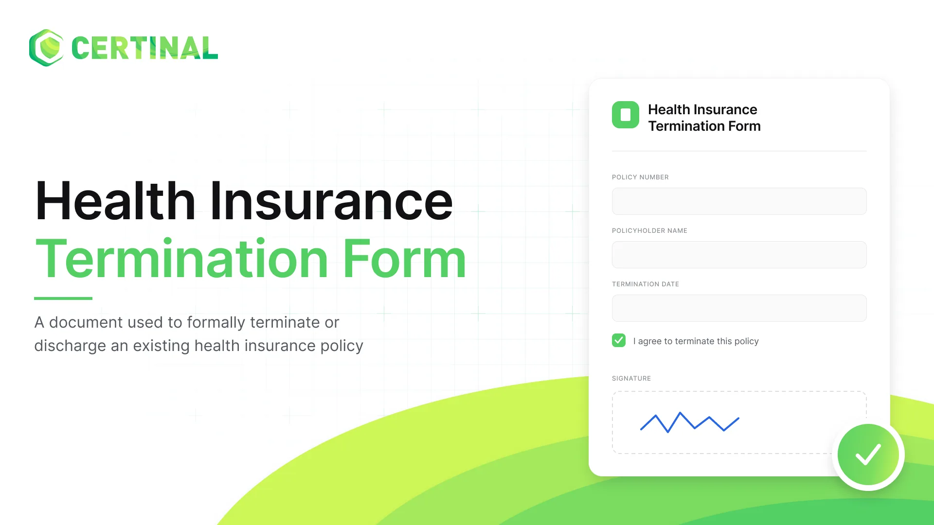 Health Insurance Termination Discharge Form