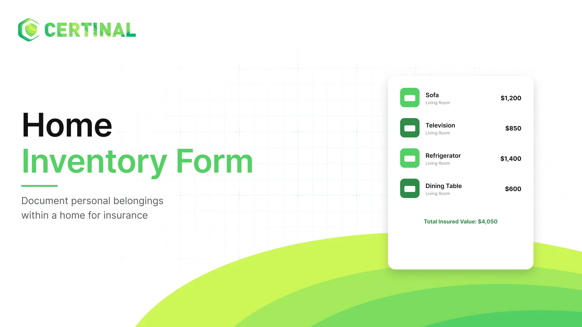 Home Inventory Form