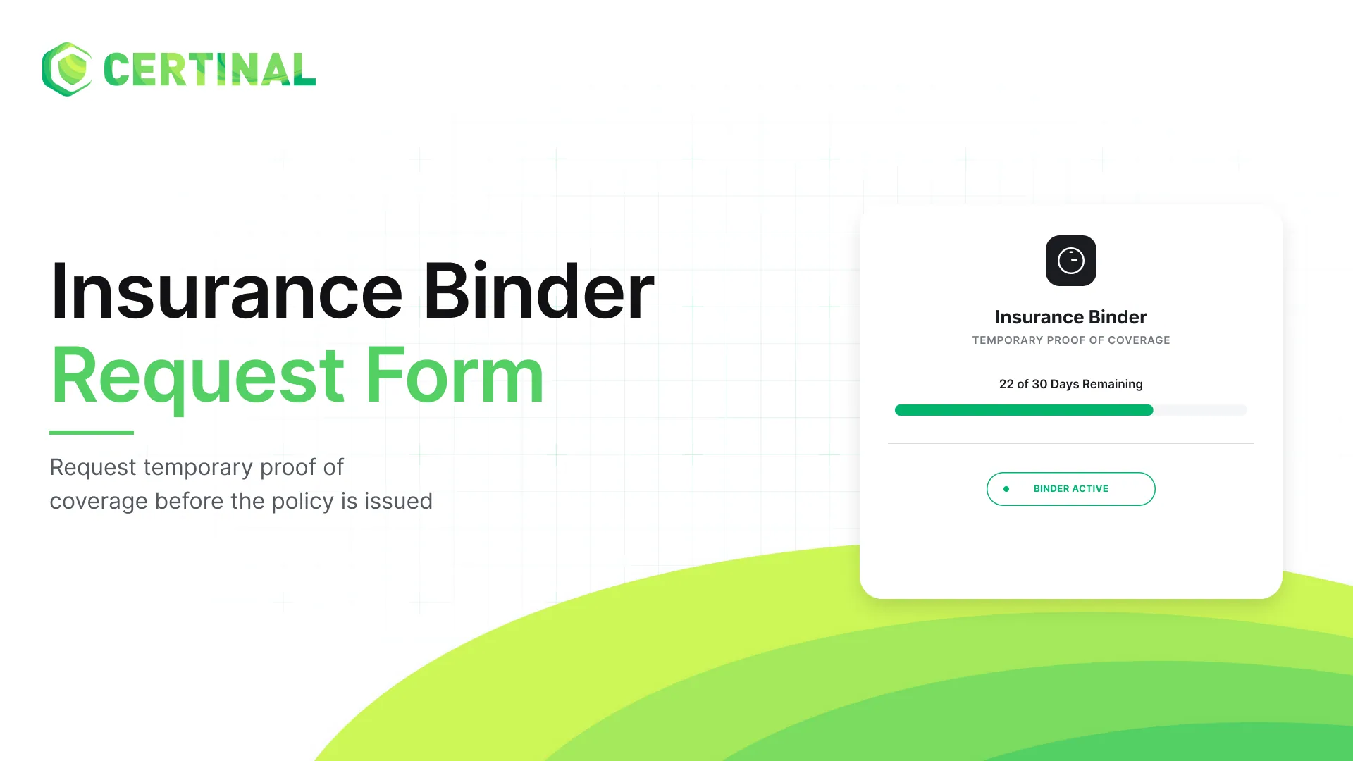 Insurance Binder Request Form