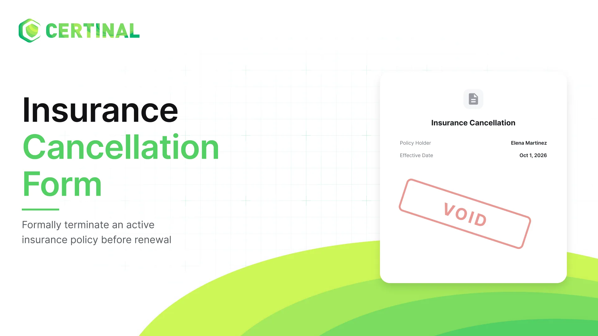 Insurance Cancellation Form
