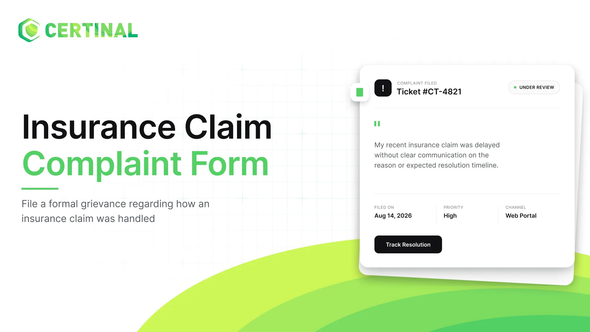 Insurance Claim Complaint Form