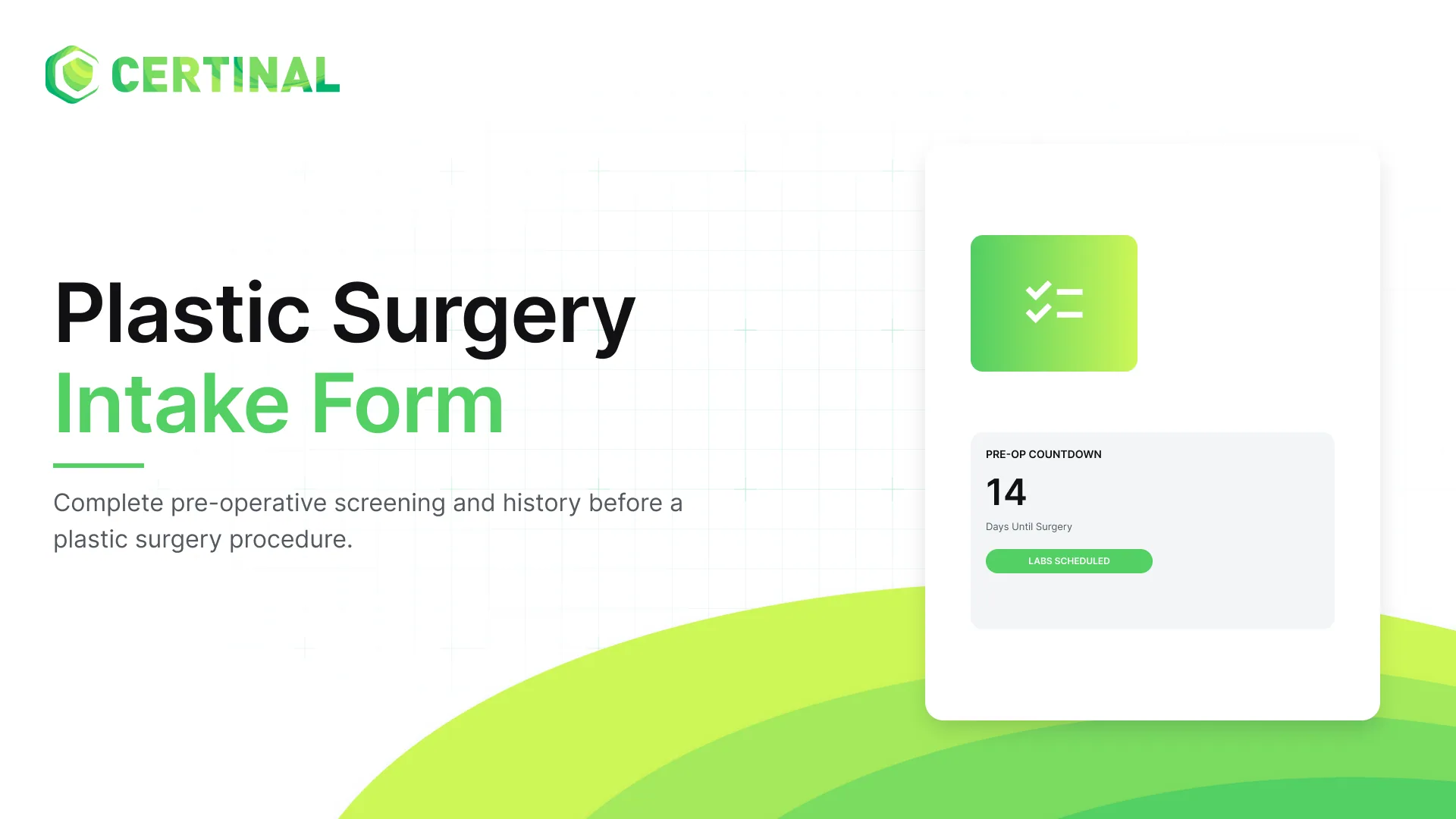 Plastic Surgery Patient Intake Form