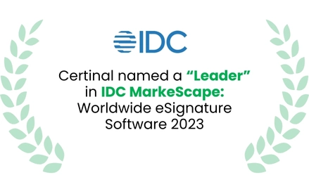 Certinal named a Leader in the IDC MarketScape for Worldwide eSignature Software