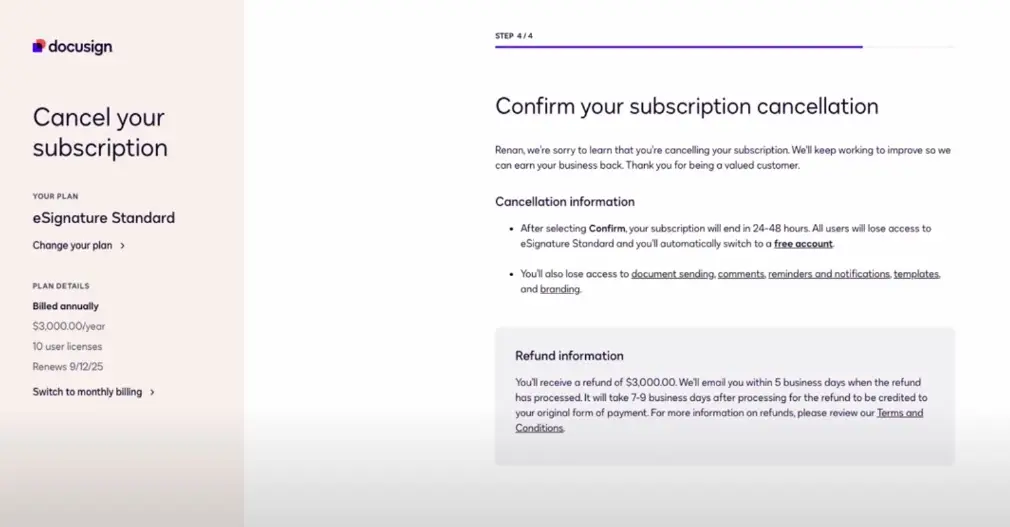 how to cancel docusign